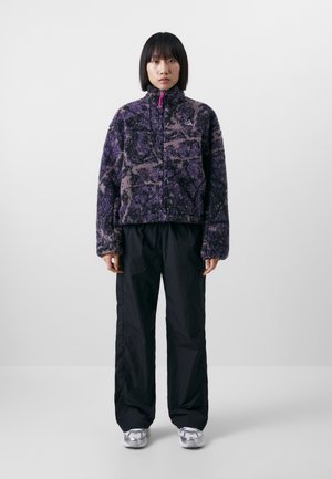 Fleece jacket - dark raisin/black