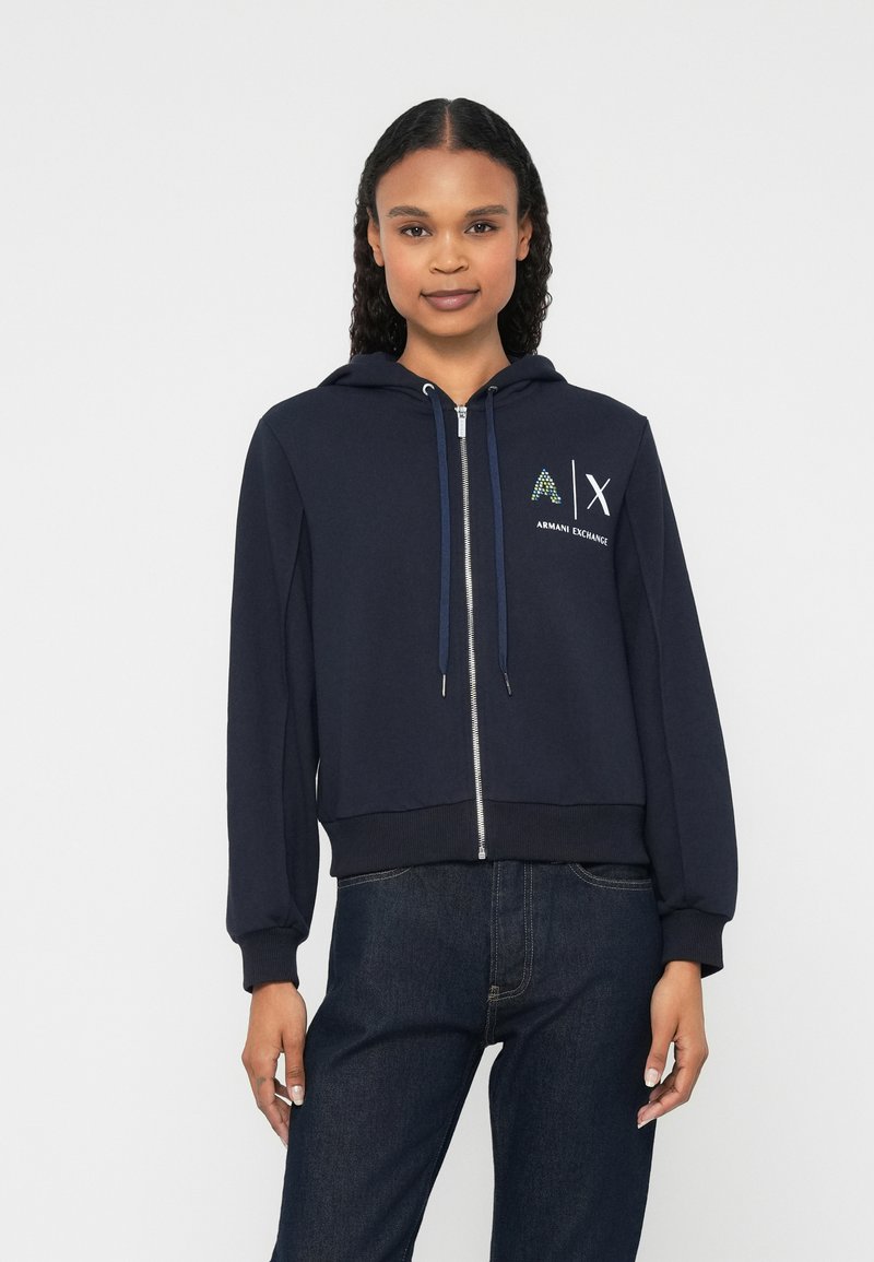 Armani Exchange Sweater met rits (rood)paars