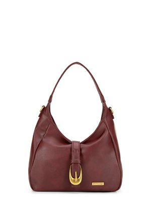 WITH DOUBLE CLOSURE - Handtas - bordeaux