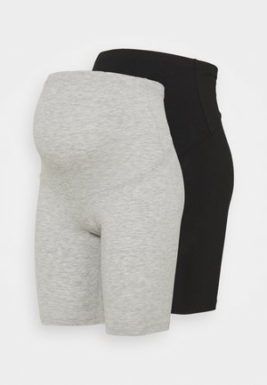 OLMLOVELY 2 PACK - Shorts - black/light grey