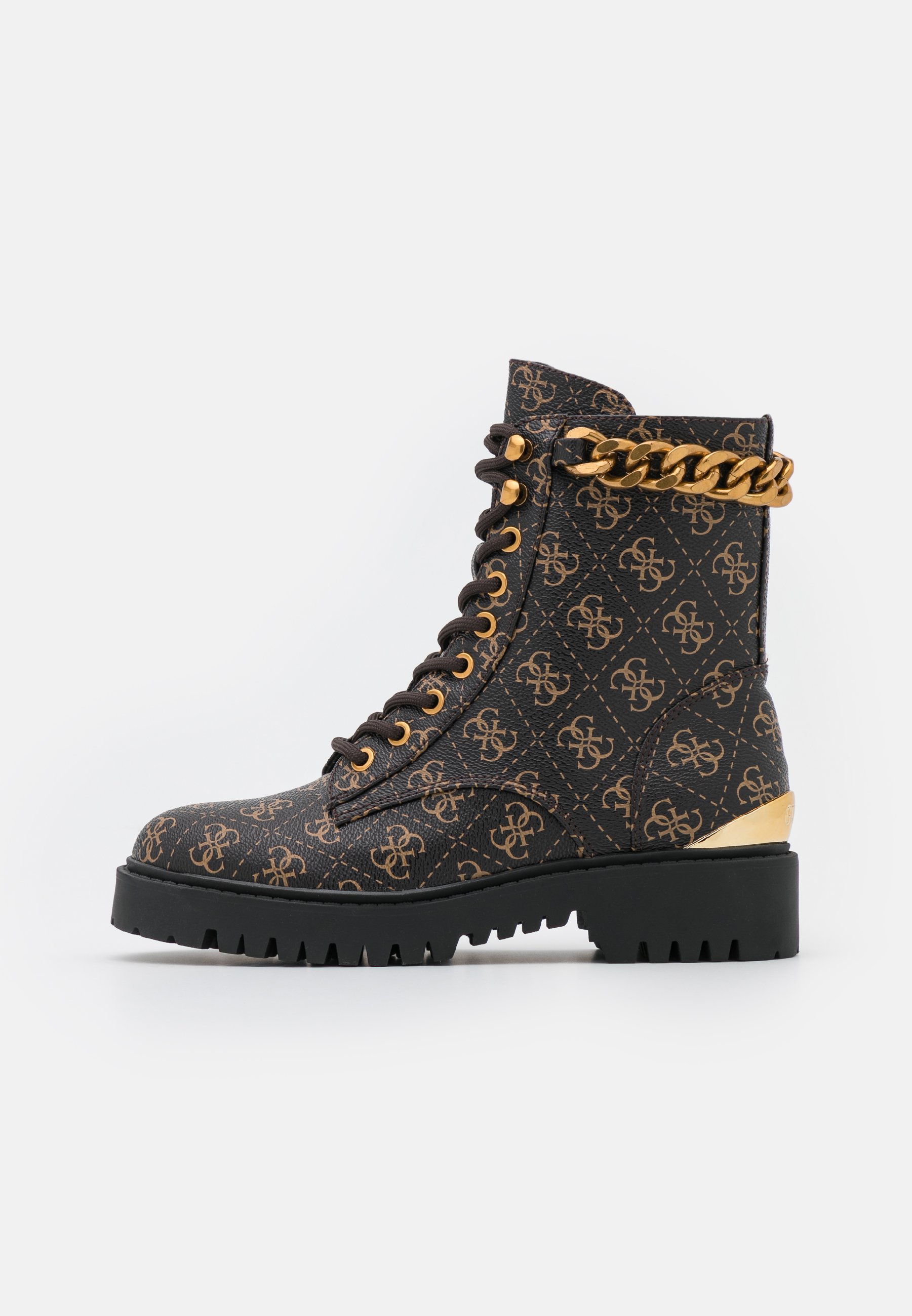 Guess ORMOND - Botines con plataforma - brown/marrón - Zalando.es