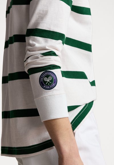 Polo Ralph Lauren RUGBY LONG SLEEVE - T-shirt à manches longues - white/moss agate