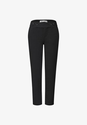 Street One, SLIM LEG HOSE IM LOOSE FIT IN SCUBAQUALITÄT - Broek - black
