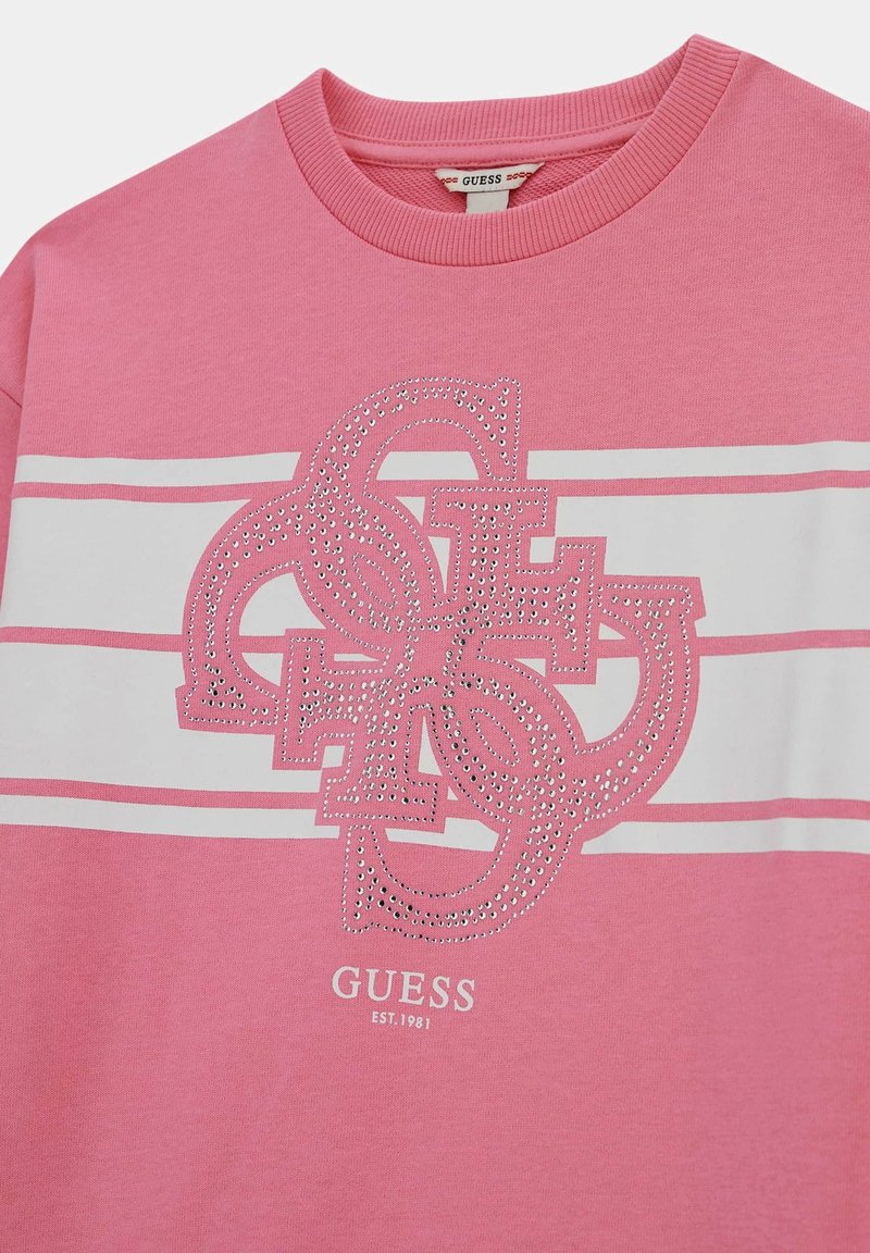 Guess LOGO STRASS Felpa rose/fuxia