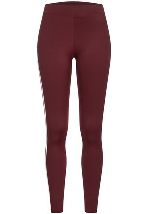 Lonsdale GARRABOST - Leggings - oxblood white