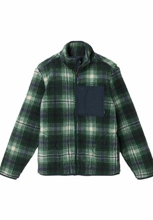 TALL FIT - CHECK FLEECE ZIP THROUGH  . - Fleecejacke - green