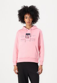 GANT ARCHIVE SHIELD HOODIE - Sudadera - geranium pink