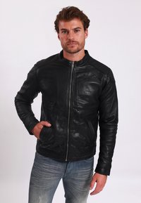 Lee Cooper - BUGLEM - Kunstlederjacke - black Thumbnail-Bild 1