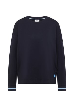 Cecil, LANGARM SHIRT MIT RUNDHALS UND STREIFENDETAIL - Sweater - urban dark blue