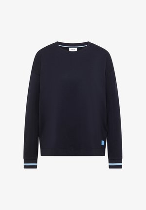 Cecil, LANGARM SHIRT MIT RUNDHALS UND STREIFENDETAIL - Sweater - urban dark blue