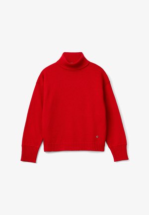 United Colors of Benetton WITH TURTLENECK AND LOGO - Jersey de punto - red
