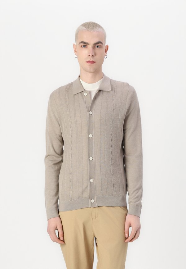 SLHTRAY CARDIGAN - Cardigan - beige