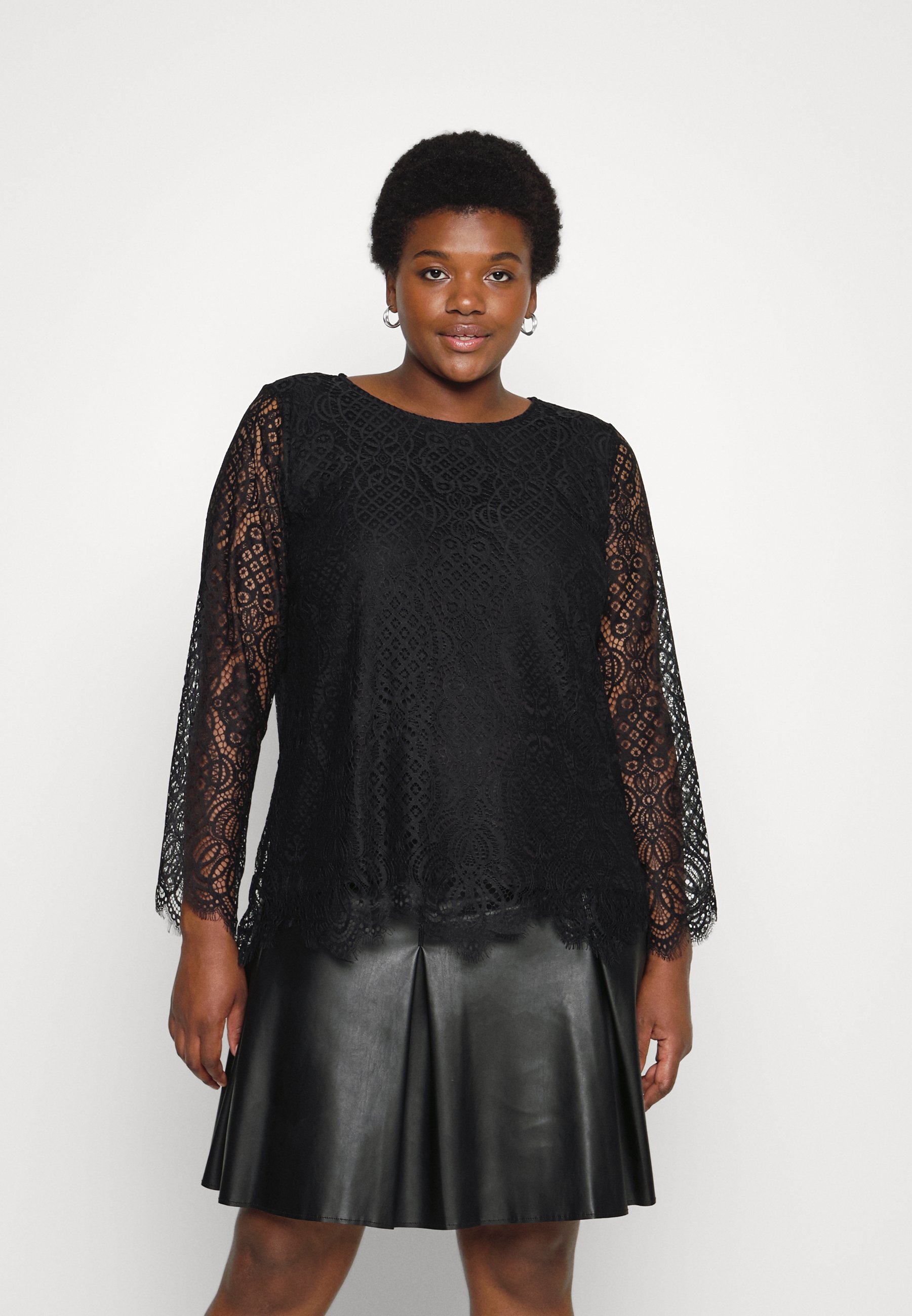 Abbigliamento QYNBa Zizzi MDINDY - Camicetta - black/nero Abbigliamento QYNBa Zizzi MDINDY - Camicetta - black/nero