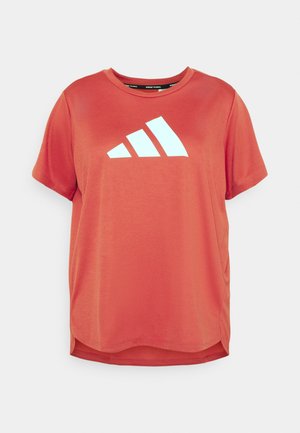 LOGO TEE - T-shirts med print - crew red/white