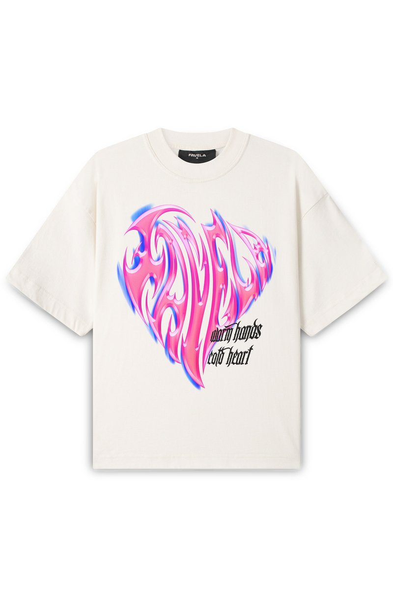 FAVELA T-shirt print crème