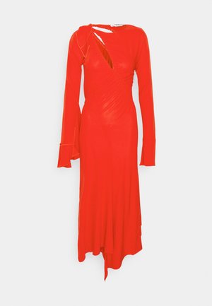 ASYMMETRIC SLASH DRESS - Trikotāžas kleita - crimson