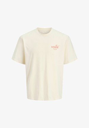 Jack & Jones, T-SHIRT PLUS SIZE T-SHIRT - Nyomott mintás póló - antique white