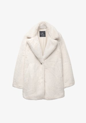 PULL&BEAR WITH LAPEL COLLAR - Cappotto invernale - white