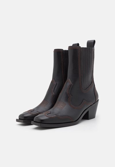Loeffler Randall AGNES WESTERN BOOTIES - Botines camperos - black/brown