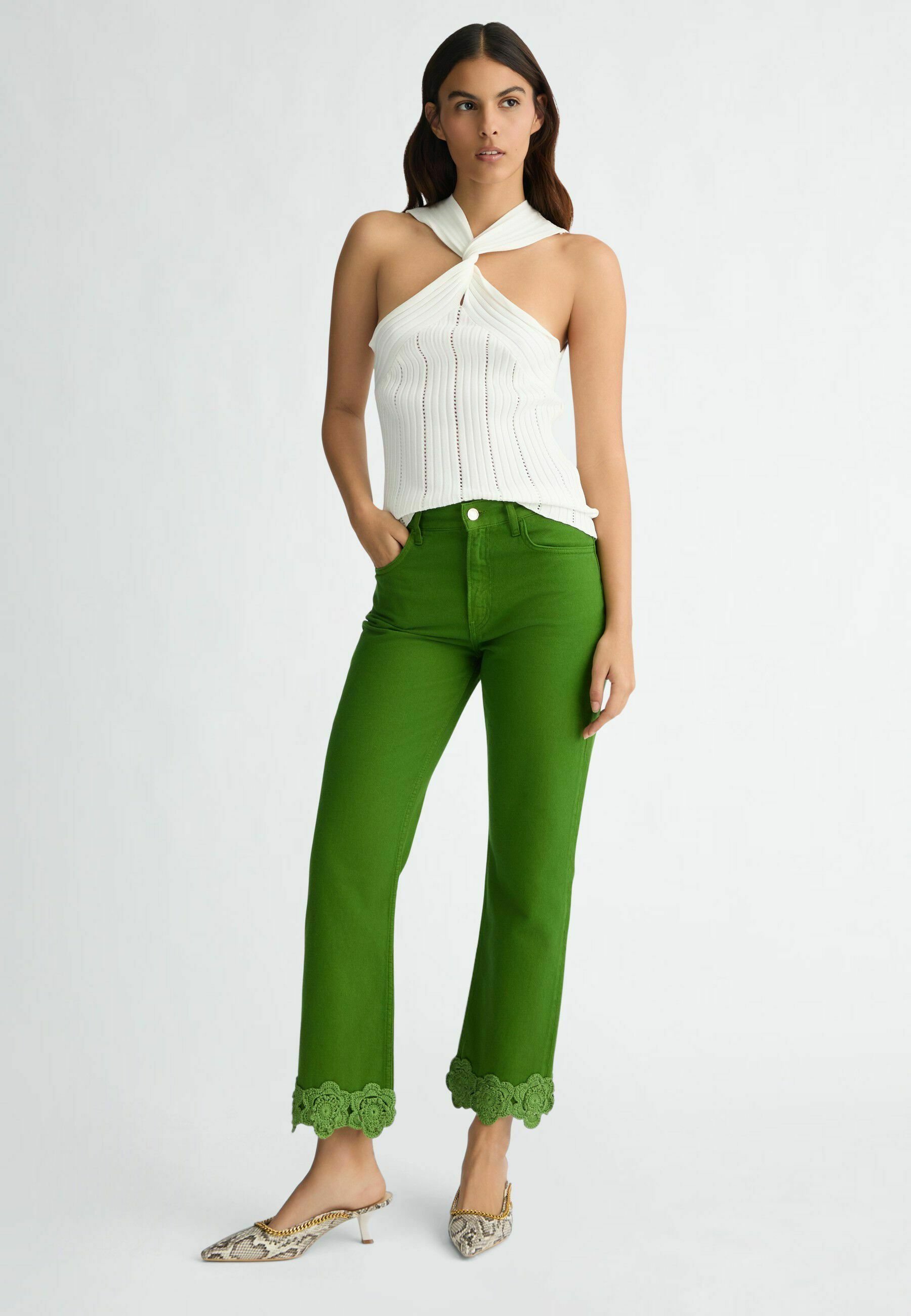 パンツ LIU JO Women Denim Pants WA5511T4319 X0680 Green LIU JO: Pants woman - Green | Liu Jo pants WA5511T4319