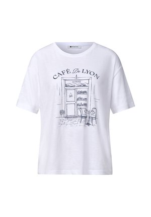 Street One, T-SHIRT MIT RUNDHALS UND FRONTPRINT - T-shirt imprimé - white