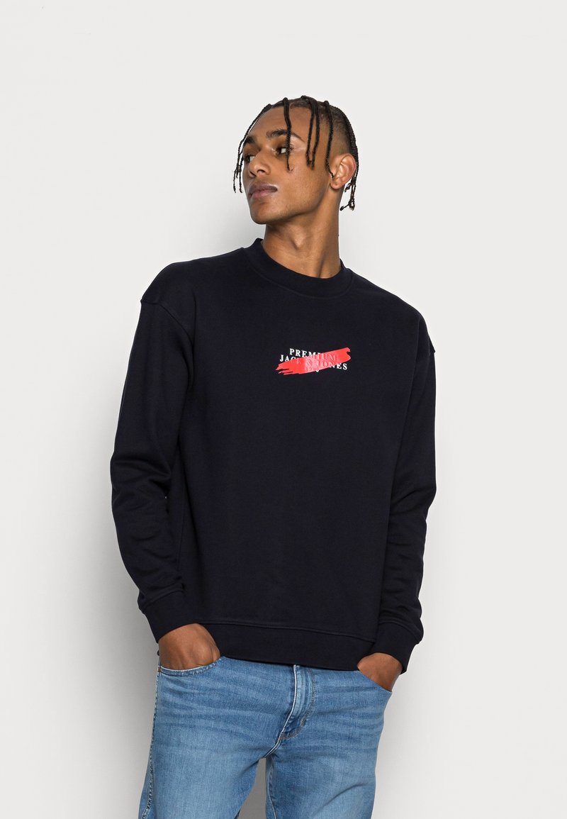 Jack & Jones PREMIUM JPRBLAPOND CREW NECK - Camisola - perfect navy