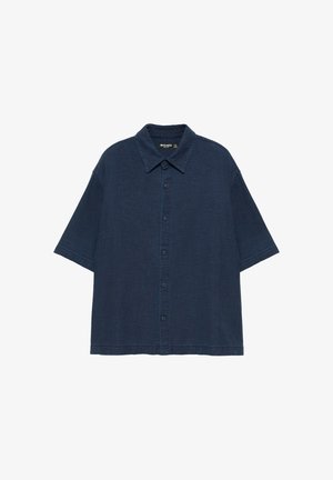 PULL&BEAR, SHORT SLEEVE RUSTIC - SHIRT - Chemise - dark blue