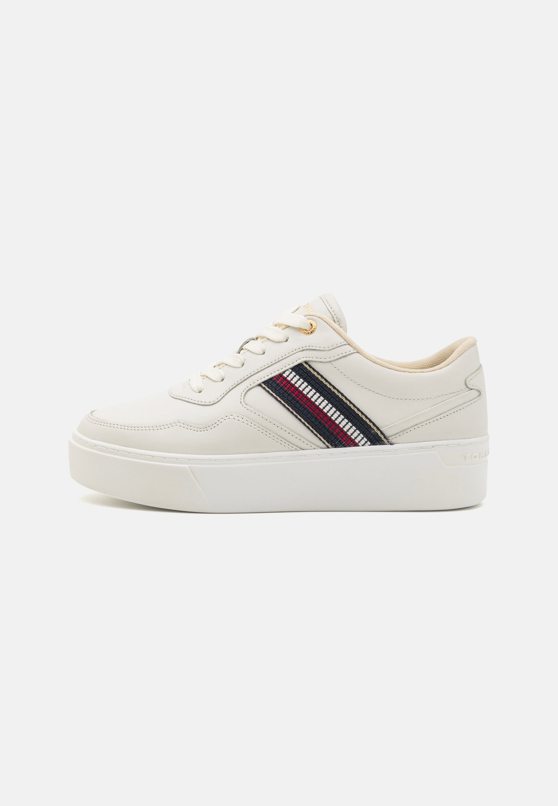 Tommy Hilfiger STRIPES PLATFORM - Trainers - ecru/off-white - Zalando.co.uk