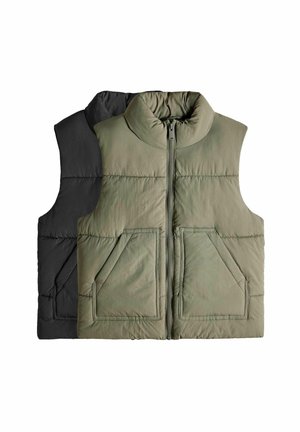 REGULAR FIT - 2 PACK GILETS - Liivi - black/green