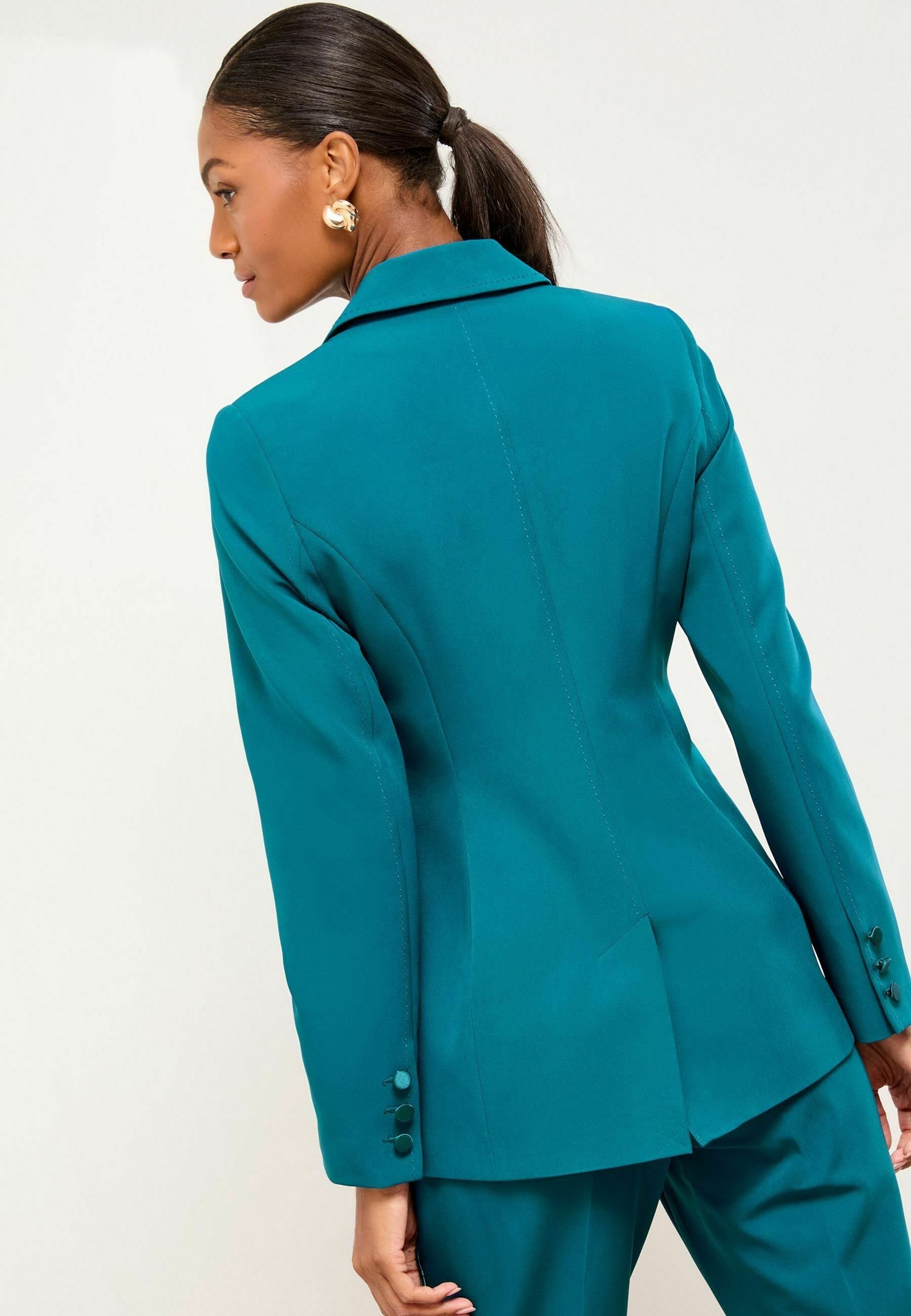 Lipsy REGULAR FIT - SINGLE BREASTED STAB STITCH - Blazer - teal