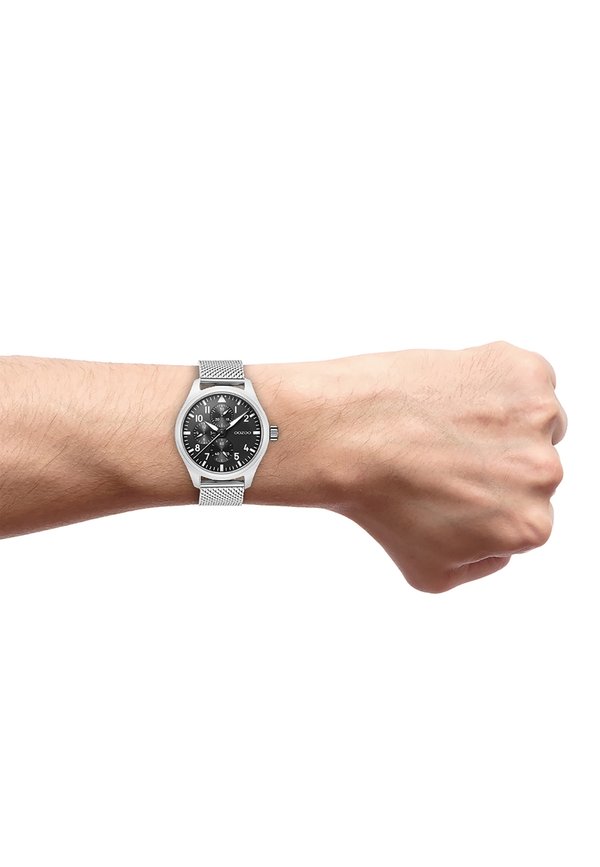 Chronograph - silberfarben schwarz