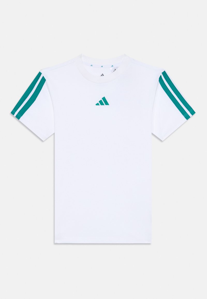 adidas Performance - TEE JUNIOR UNISEX - T-Shirt print - white/pure teal, Vergrößern