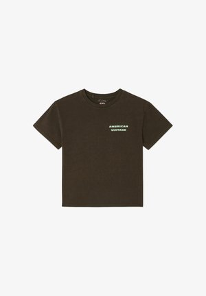 American Vintage, T-SHIRT ENFANT FIZVALLEY UNISEX - T-shirt con stampa - choco vintage