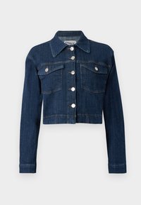 ONLELLA CROPPED JACKET - Denimová bunda - dark blue denim