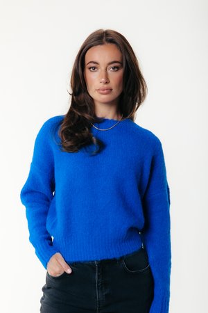 OLIVIA CREWNECK KNITTED SWEATER - Trui - deep blue