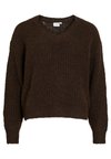 VILAMPE VNECK  - Strikkegenser - coffee bean