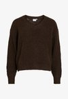 VILAMPE VNECK - Strikkegenser - coffee bean