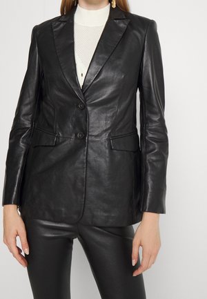 Leren jas - black