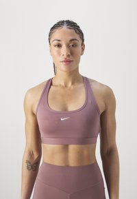 Nike Performance BRA - Sportski grudnjak s blagom potporom - smokey mauve/white