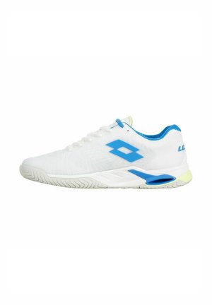 MIRAGE 100 II SPEED - Chaussures de tennis pour terre-battueerre battue - all white dodgers blue sunny lime
