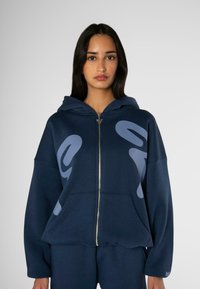 FELICIOUS - Užtrauktuku užsegamas treningas - washed stone blue Miniatiūros vaizdas 1
