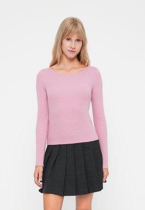 SLASH NECK - Top s dlhým rukávom - pink