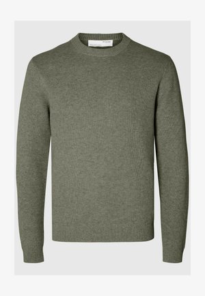 Selected Homme SLHDANE STRUCTURE CREW NECK - Džemper - vetiver