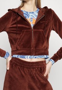iets frans... Felpa con zip - dark brown