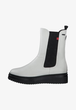 Platform ankle boots - cream