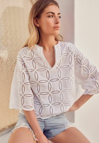 Next 3/4 SLEEVE  BRODERIE  REGULAR FIT - Camicetta - white