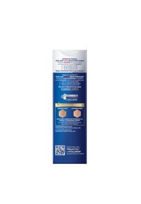 NIVEA Men Power Moisturizer packaging, rectangular shape, blue and silver color scheme, prominent text, QR code, and product details are visible.