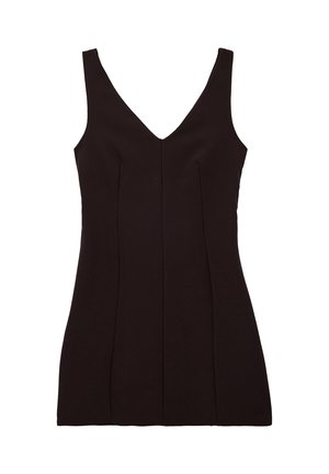Koton, V-NECK MINI DRESS . - Freizeitkleid - brown