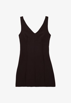Koton, V-NECK MINI DRESS . - Freizeitkleid - brown