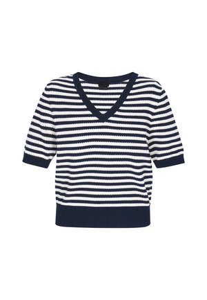 DreiMaster, T-shirts print - navy offwhite